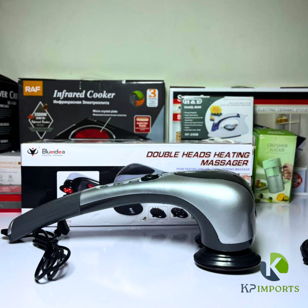Double Head Heating Massager – Deep Relief for Neck, Back & Shoulders