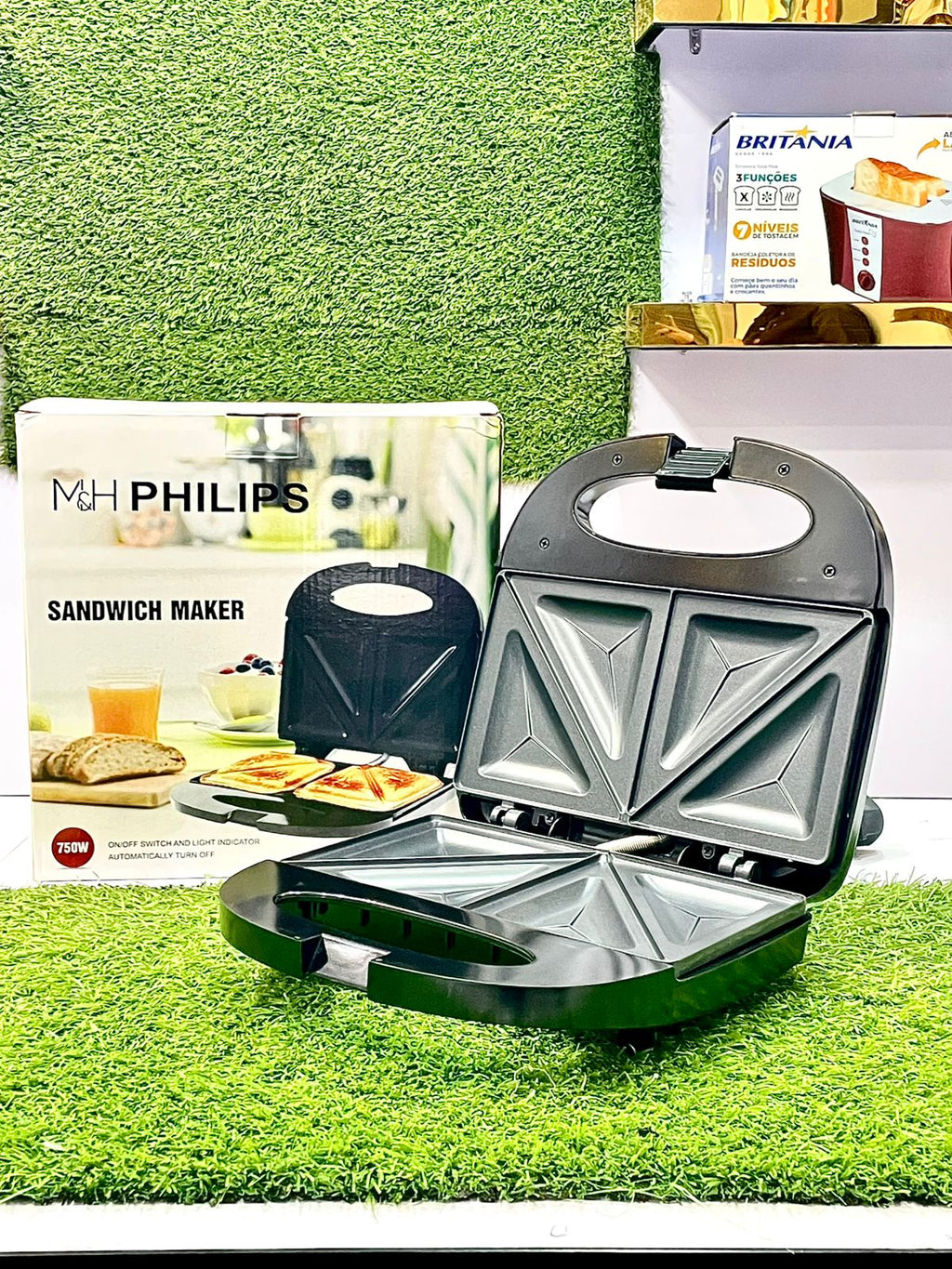 Philips Sandwich Maker 750W – Non-Stick Plates | Fast Heating Toast & Grill Maker