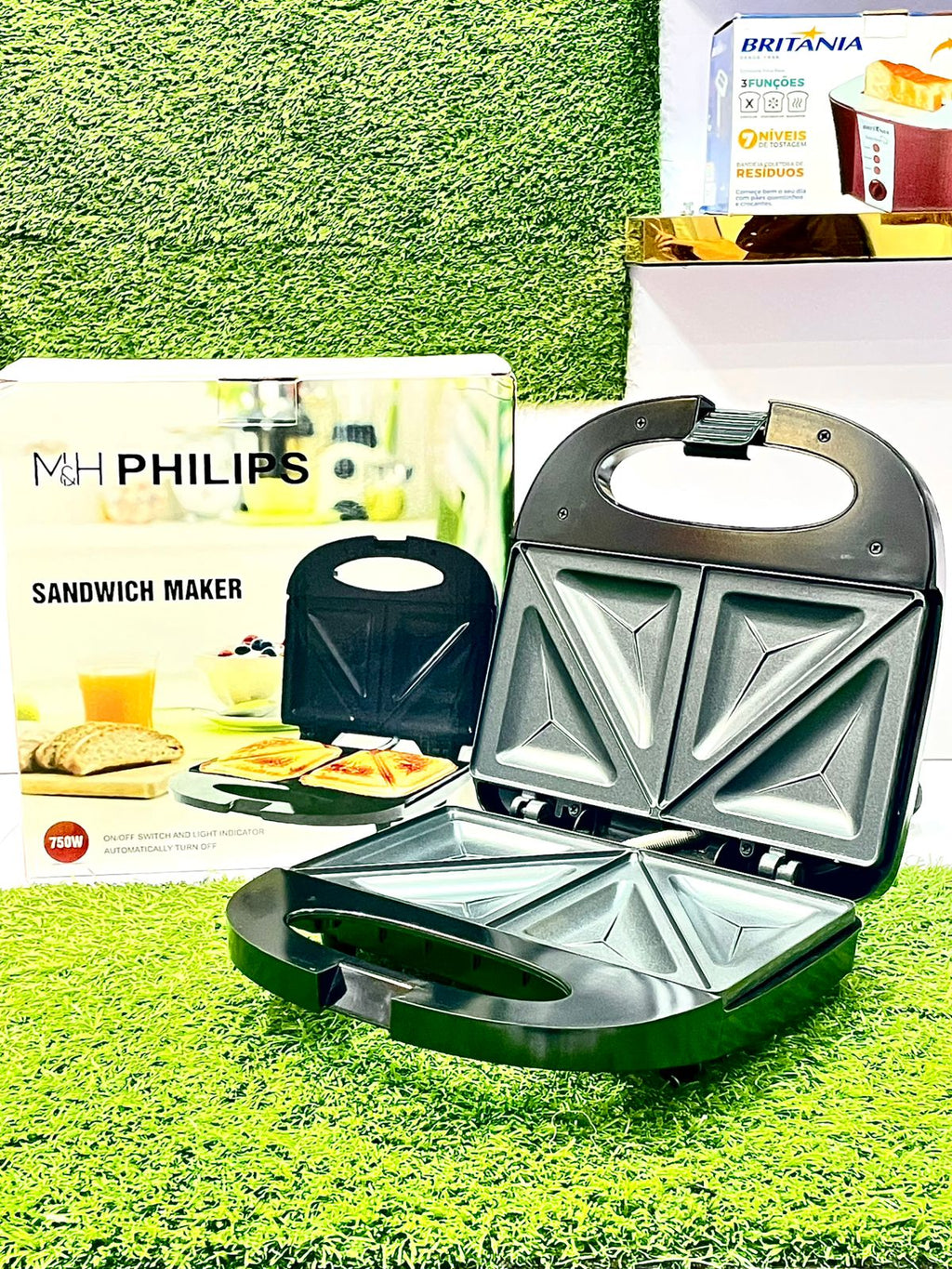 Philips Sandwich Maker 750W – Non-Stick Plates | Fast Heating Toast & Grill Maker