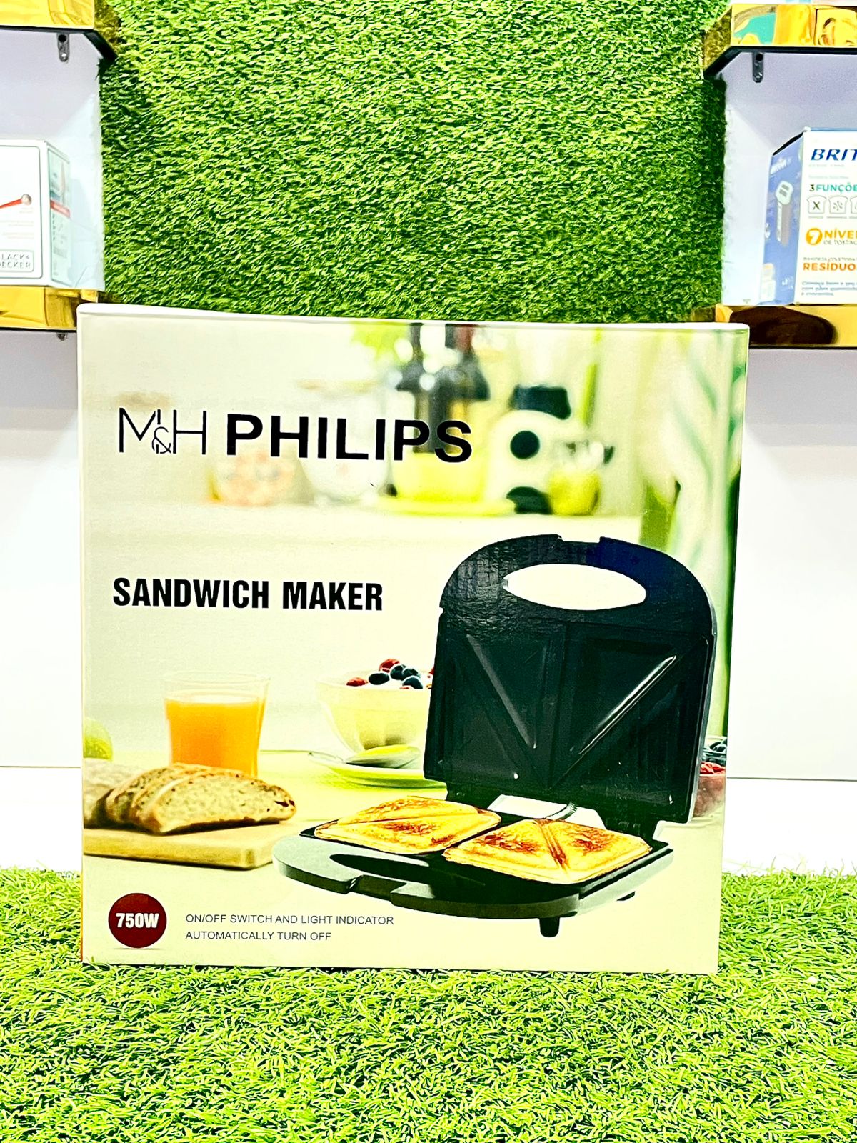 Philips Sandwich Maker 750W – Non-Stick Plates | Fast Heating Toast & Grill Maker