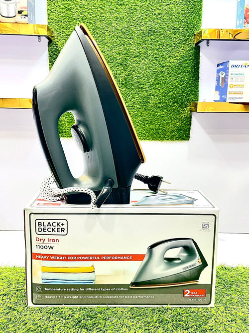 Black+Decker Dry Iron 1100W – Heavy Weight Non-Stick Soleplate